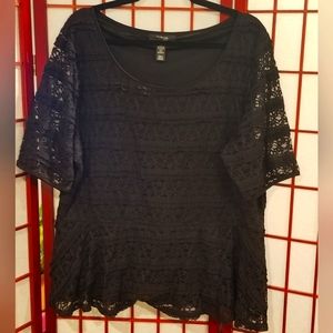 Lace Top with Skirted/Peplum bottom. Style&Co. Size 2X